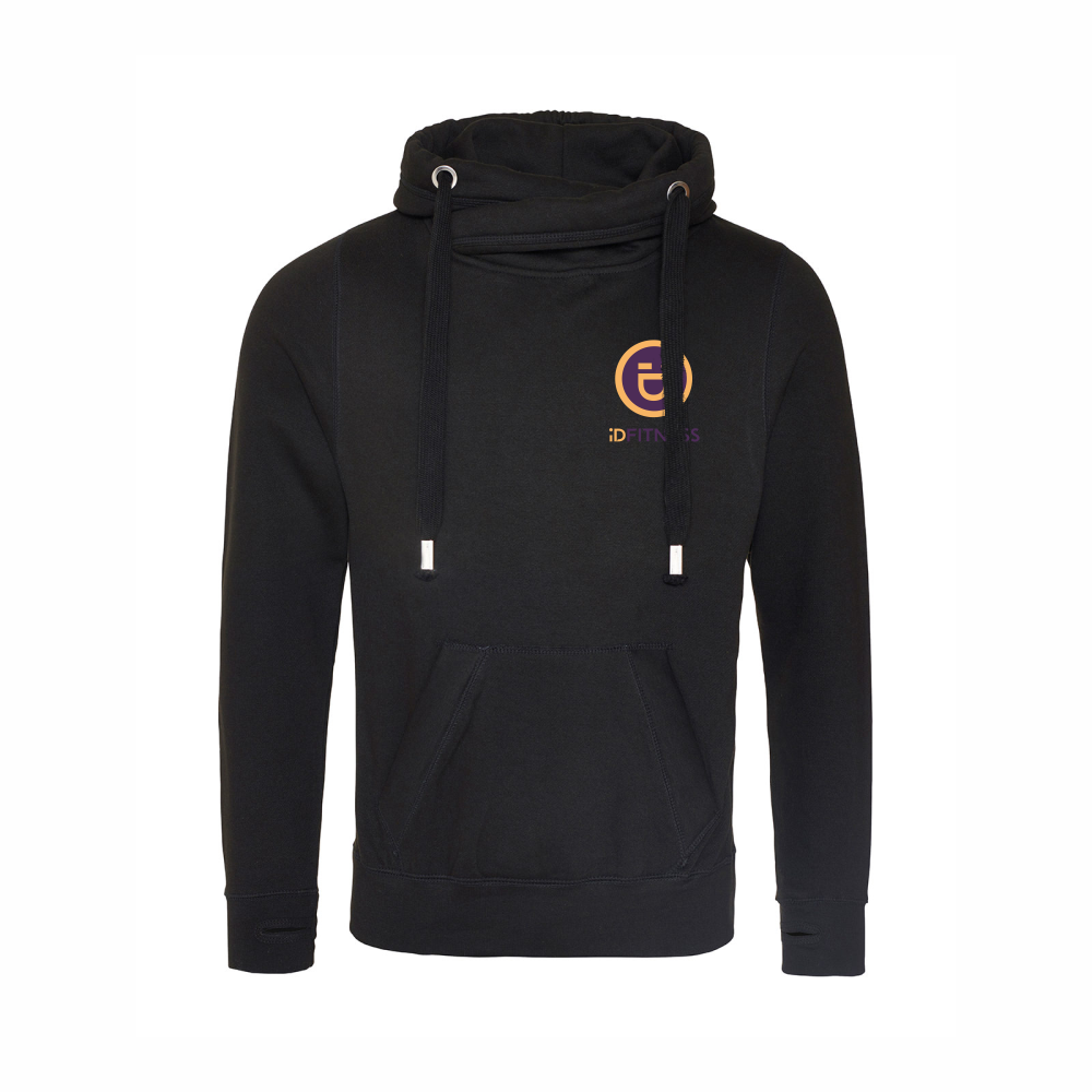 iDFITNESS Cross neck hoodie Black