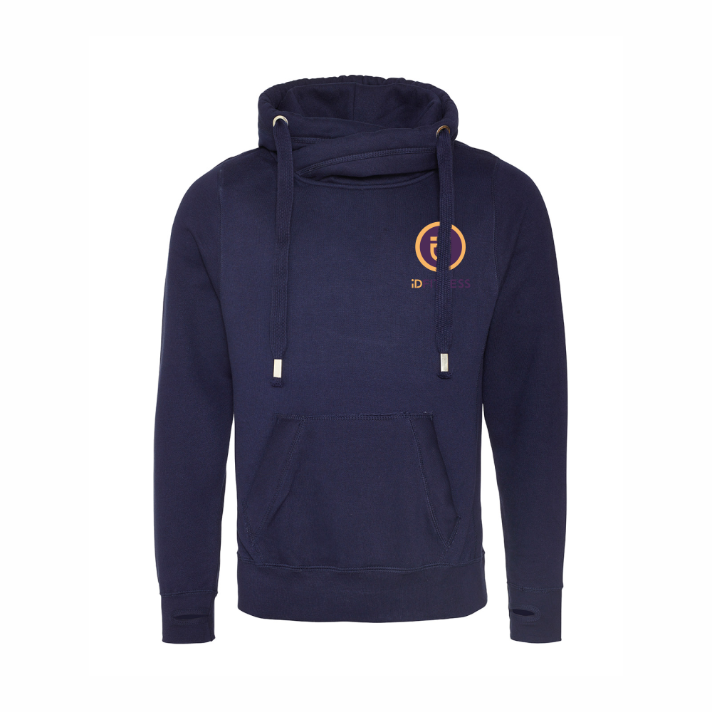 iDFITNESS Cross neck hoodie Navy