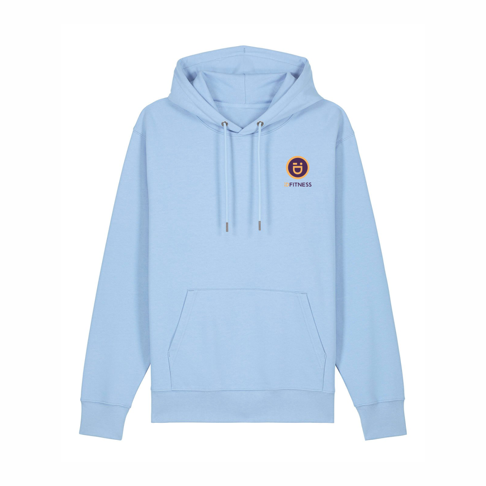 iDFITNESS Iconic Hoodie - 100% organic Blue soul