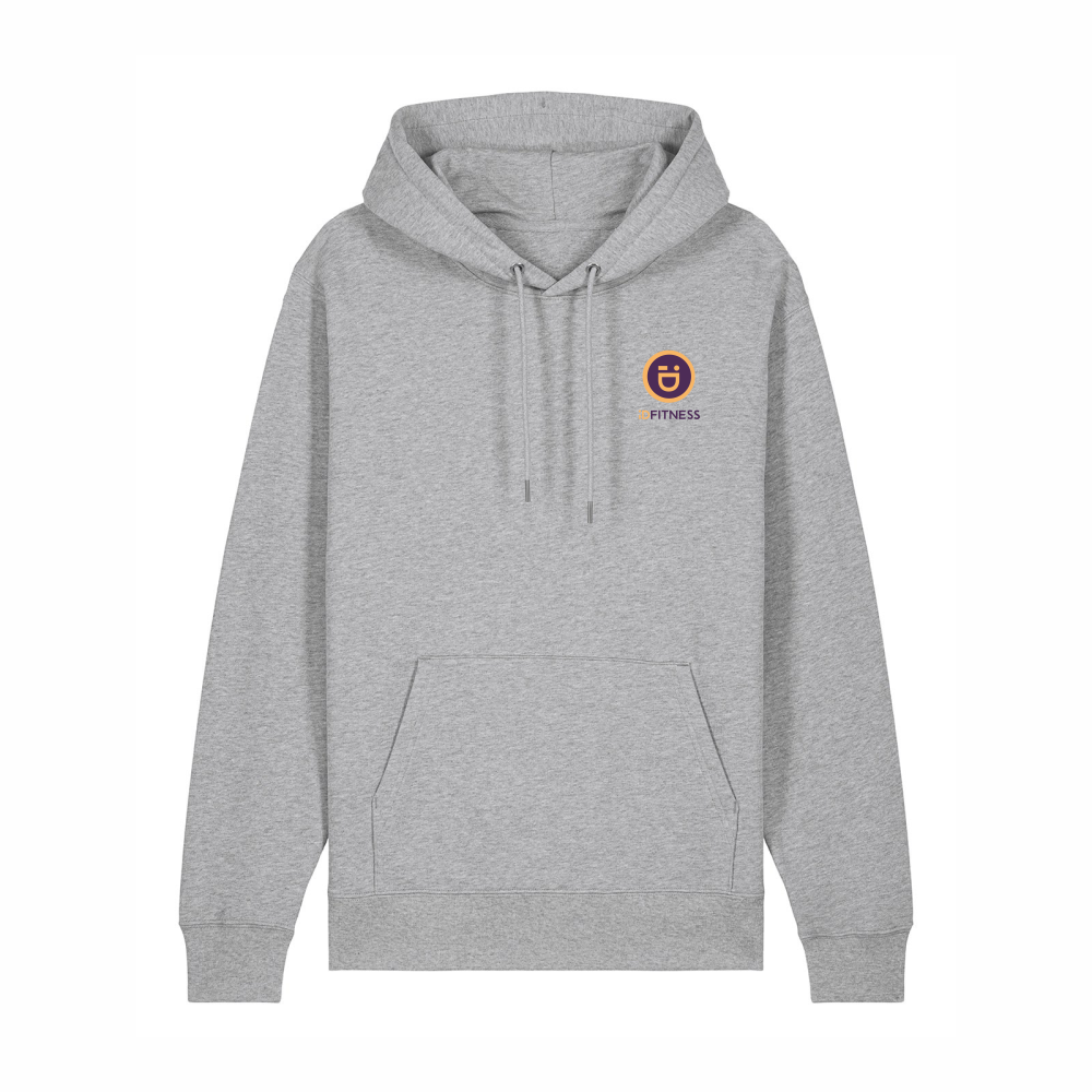 iDFITNESS Iconic Hoodie - 100% organic Heather Grey