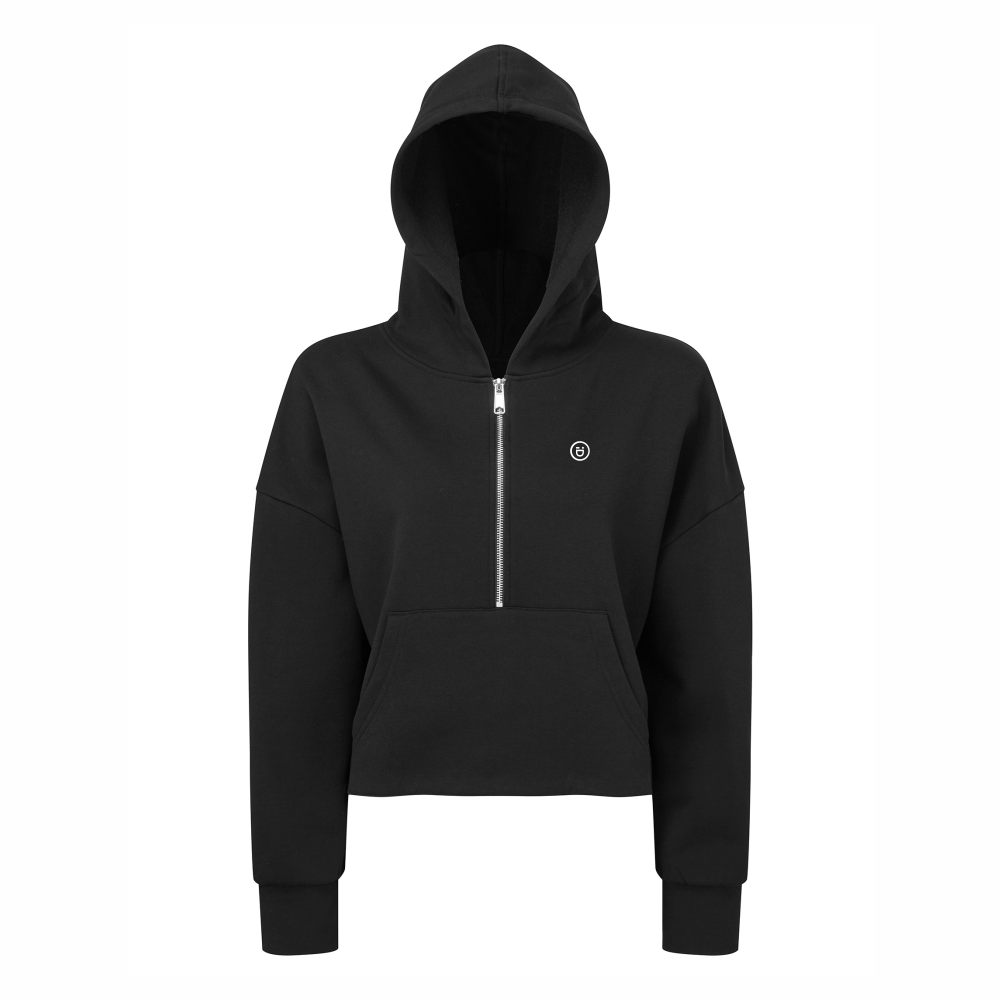 iDFITNESS Women's TriDri® Half Zip Oversized Fleece Hoodie