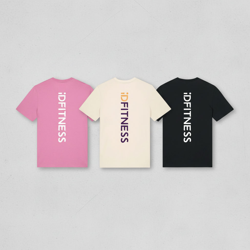 iDFITNESS: Vertical Signature Tee - Black & White