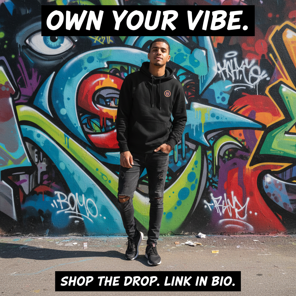 iDFITNESS Iconic Hoodie - 100% organic Black